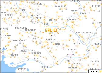 map of Galići