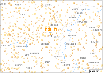 map of Galići