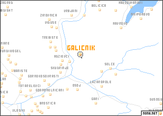 map of Galičnik