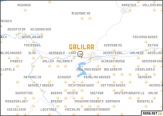 map of Galiläa