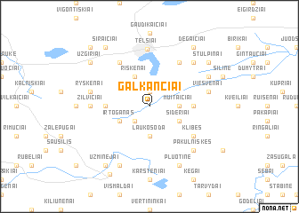 map of Galkančiai