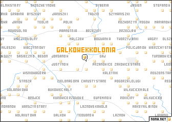 map of Gałkówek Kolonia