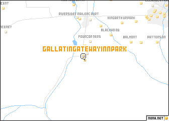 map of Gallatin Gateway Inn Park