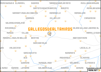 map of Gallegos de Altamiros