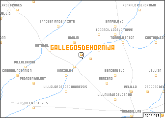 map of Gallegos de Hornija