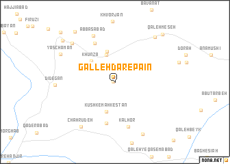 map of Galleh Dār-e Pā\