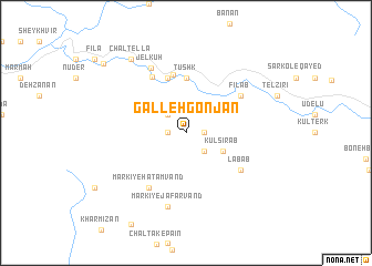 map of Galleh Gonjān