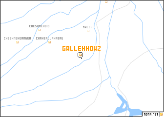 map of Galleh Ḩowẕ