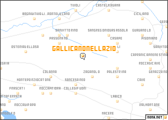 map of Gallicano nel Lazio