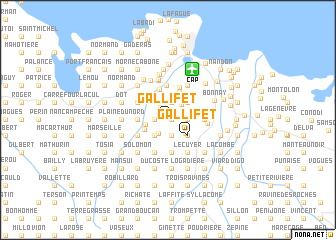map of Gallifet