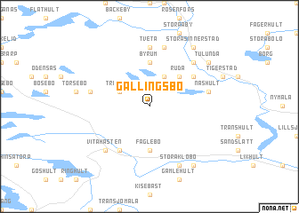 map of Gällingsbo