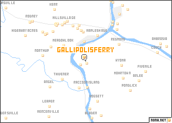 map of Gallipolis Ferry