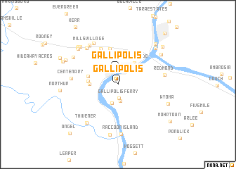 map of Gallipolis