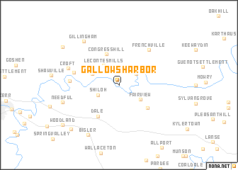 map of Gallows Harbor