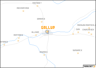 map of Gallup