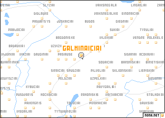 map of Galminaičiai