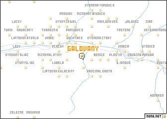 map of Galovany