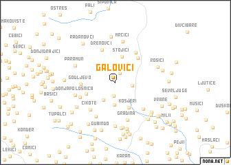 map of Galovići