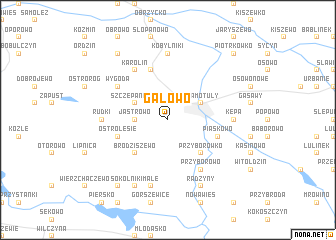 map of Gałowo