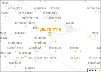 map of Gáltanyák