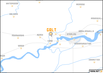 map of Galt