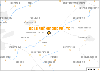 map of Galushchina Greblya