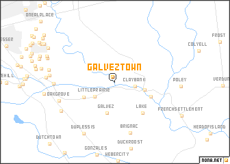 map of Galvez Town