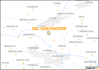 map of Galyshevshchina