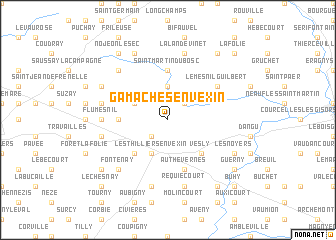 map of Gamaches-en-Vexin