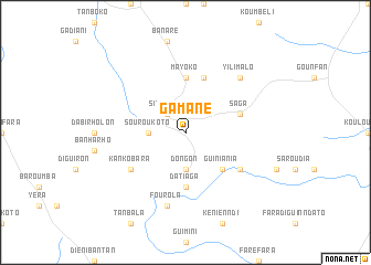 map of Gamane