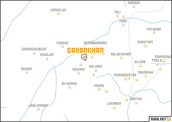 map of Gāmān Khān