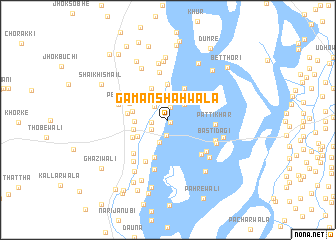 map of Gāman Shāhwāla