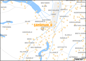 map of Gāmanwāla