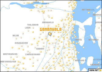 map of Gāmanwāla