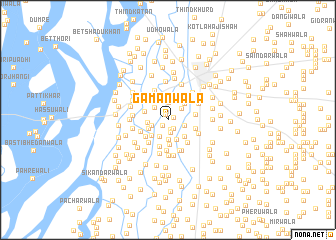 map of Gāmanwāla