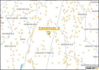 map of Gāmanwāla