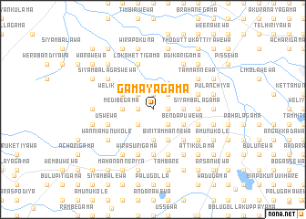 map of Gamayagama