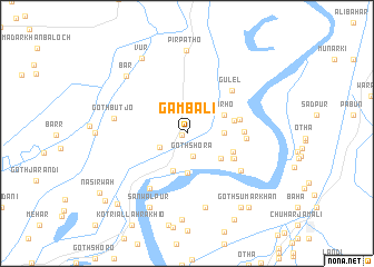 map of Gambāli