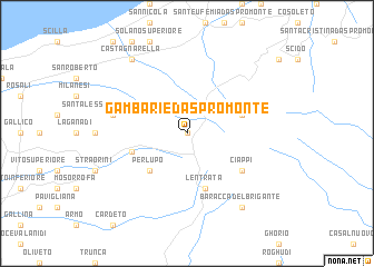 map of Gambarie dʼAspromonte