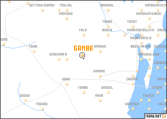 map of Gambé