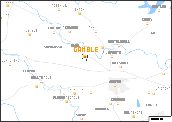 map of Gamble