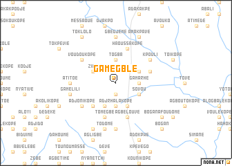 map of Gamégblé