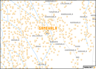 map of Gāmewāla