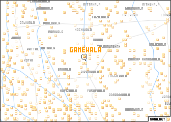 map of Gāmewāla