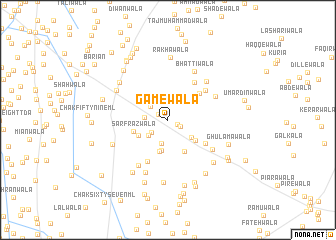map of Gāmewāla