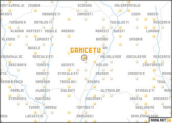 map of Gămicetu