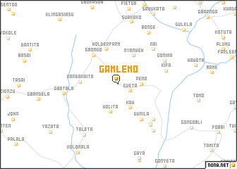 map of Gamlemo