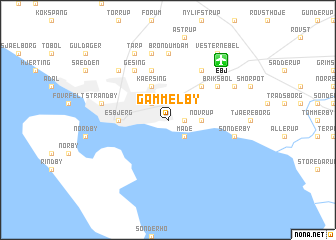 map of Gammelby