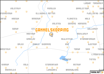 map of Gammel Skørping