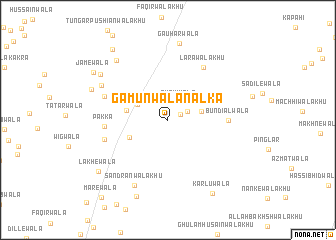 map of Gāmunwāla Nalka